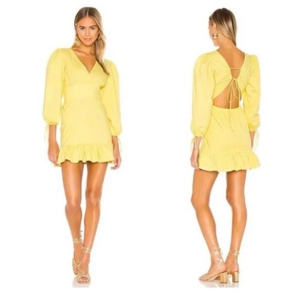 Majorelle Heidi Mini Dress in Baby Yellow size xsmall